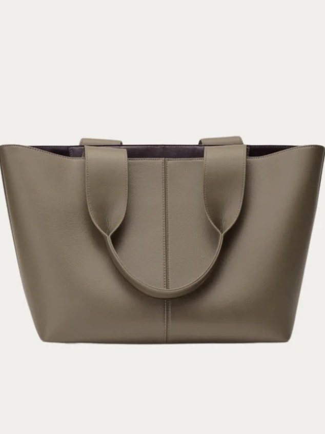 Freja New York Lafayette Tote Taupe | Large Work Bag | Fits 16” Laptop